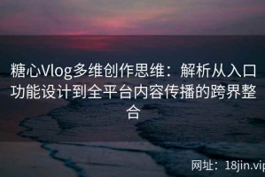 糖心Vlog多维创作思维：解析从入口功能设计到全平台内容传播的跨界整合