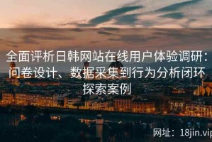 全面评析日韩网站在线用户体验调研：问卷设计、数据采集到行为分析闭环探索案例