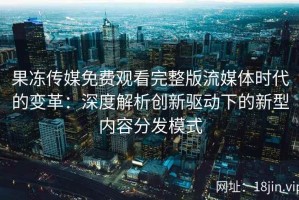 果冻传媒免费观看完整版流媒体时代的变革：深度解析创新驱动下的新型内容分发模式