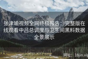 张津瑜视频全网终极报告：完整版在线观看中吕总调度与卫生间黑料数据全景展示
