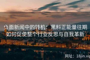 负面新闻中的转机：黑料正能量往期如何促使整个行业反思与自我革新