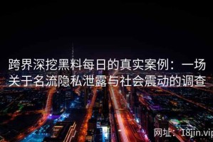 跨界深挖黑料每日的真实案例：一场关于名流隐私泄露与社会震动的调查