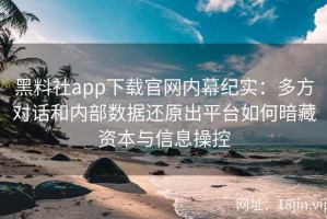 黑料社app下载官网内幕纪实：多方对话和内部数据还原出平台如何暗藏资本与信息操控