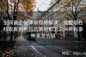 全网最全张津瑜视频解读：完整版在线观看剖析吕总策划和卫生间黑料事件来龙去脉