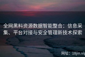 全网黑料资源数据智能整合：信息采集、平台对接与安全管理新技术探索