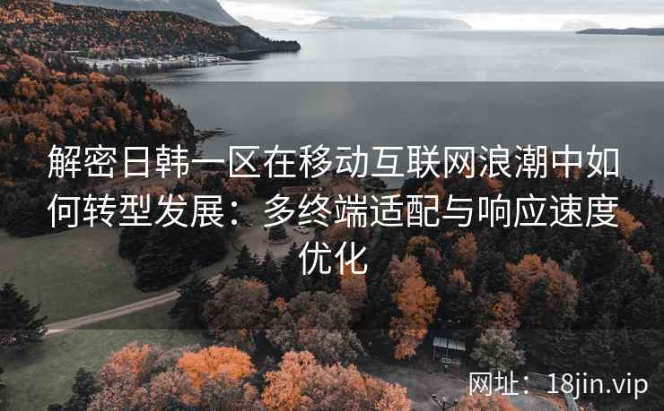 解密日韩一区在移动互联网浪潮中如何转型发展：多终端适配与响应速度优化