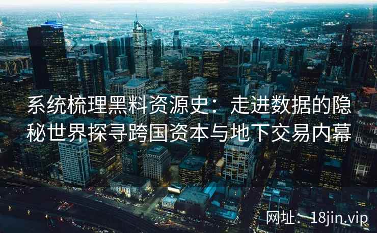 系统梳理黑料资源史：走进数据的隐秘世界探寻跨国资本与地下交易内幕