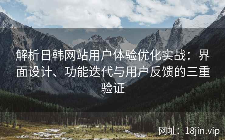 解析日韩网站用户体验优化实战：界面设计、功能迭代与用户反馈的三重验证
