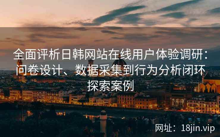 全面评析日韩网站在线用户体验调研：问卷设计、数据采集到行为分析闭环探索案例