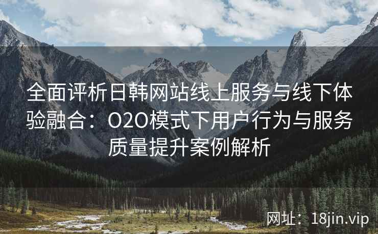 全面评析日韩网站线上服务与线下体验融合：O2O模式下用户行为与服务质量提升案例解析